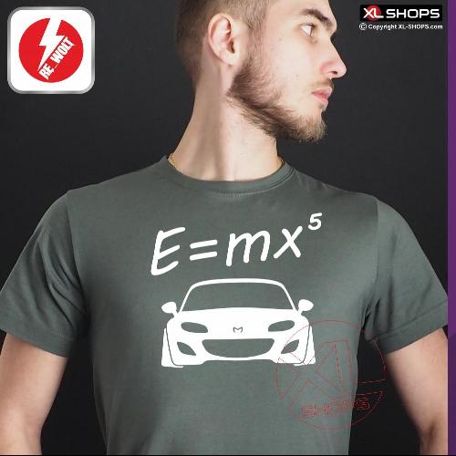 E = MX5 NC Men tshirt diesel grey / white M-JUJIRO MAZDA