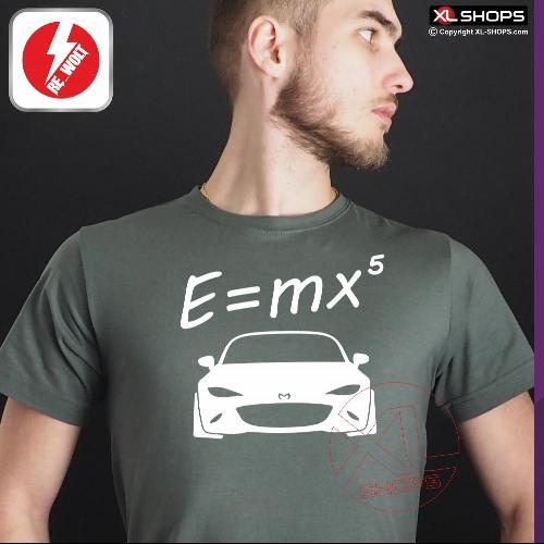 E = MX5 ND Men tshirt diesel grey / white M-JUJIRO MAZDA