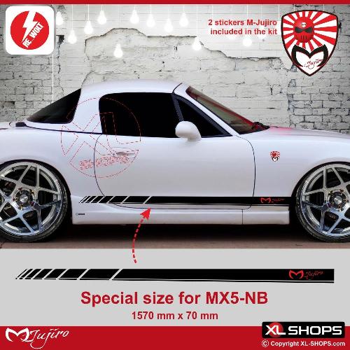Adesivi fasce laterali  M-JUJIRO MAZDA MX5 NB M-JUJIRO MAZDA