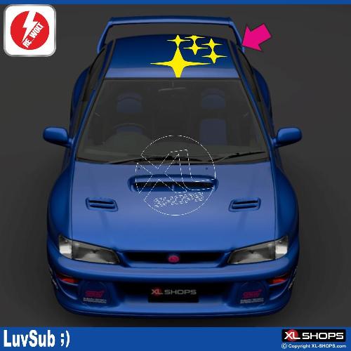 SUBARU STAR roof sticker SUBARU