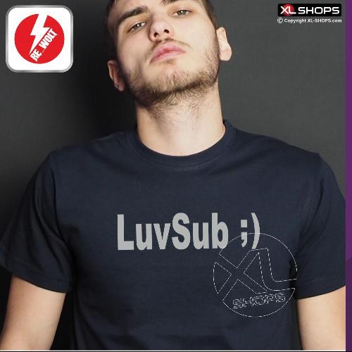 LUVSUB Men tshirt navy / silber SUBARU