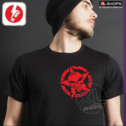 RE_WOLT LIVE WITHOUT LIMITS Men tshirt black red RE_WOLT