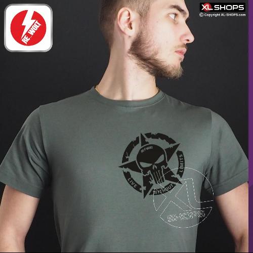 RE_WOLT LIVE WITHOUT LIMITS Men tshirt grey and black RE_WOLT