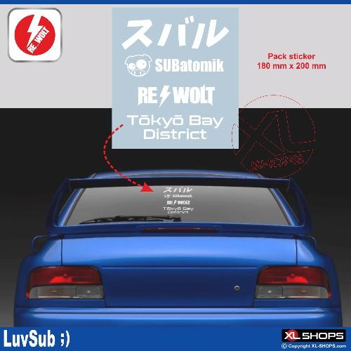 SUBARU TOKYO BAY 4 sticker decal pack SUBARU