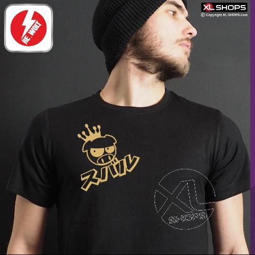 KANJI SUBARU PIG Men tshirt black / golden SUBARU
